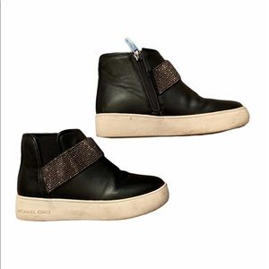 Girls Michael Kors black sneaker boots sz 13